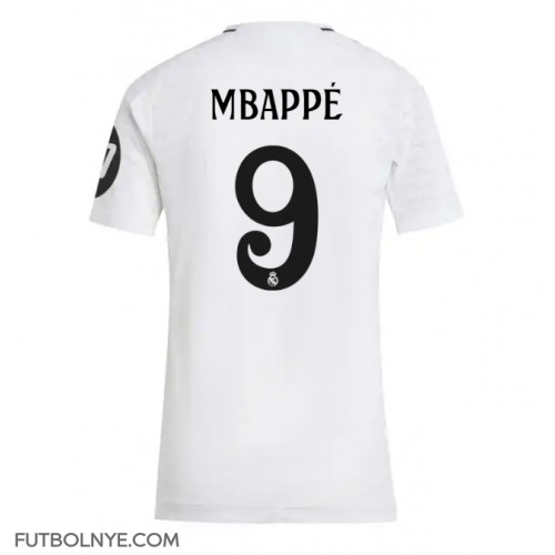 Camiseta Real Madrid Kylian Mbappe #9 Primera Equipación para mujer 2024-25 manga corta